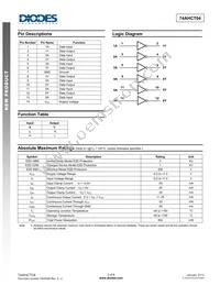 74AHCT04T14-13 Datasheet Page 2