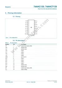 74AHCT139D Datasheet Page 3