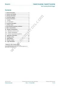 74AHCT14BQ-Q100 Datasheet Page 16