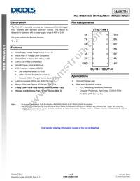 74AHCT14T14-13 Datasheet Cover