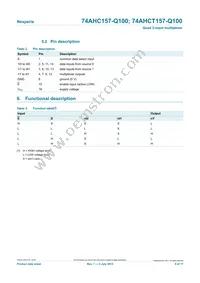 74AHCT157BQ-Q100X Datasheet Page 4