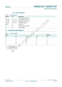 74AHCT157D Datasheet Page 4