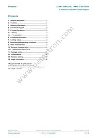 74AHCT164BQ-Q100X Datasheet Page 16