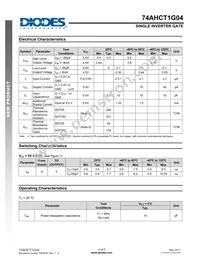 74AHCT1G04W5-7 Datasheet Page 4