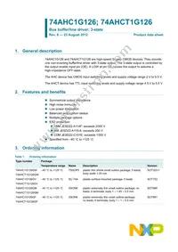 74AHCT1G126GW Datasheet Page 2