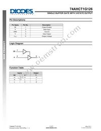 74AHCT1G126W5-7 Datasheet Page 2