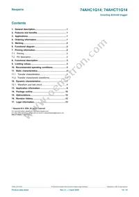 74AHCT1G14GV Datasheet Page 14
