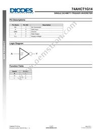 74AHCT1G14W5-7 Datasheet Page 2