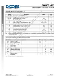 74AHCT1G86W5-7 Datasheet Page 3