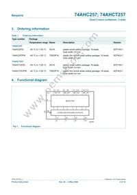 74AHCT257PW Datasheet Page 2