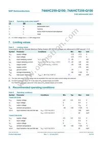 74AHCT259PW-Q100J Datasheet Page 6
