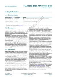 74AHCT259PW-Q100J Datasheet Page 17