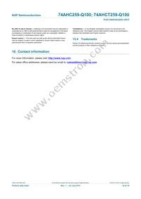 74AHCT259PW-Q100J Datasheet Page 18