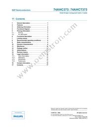 74AHCT373PW Datasheet Page 17