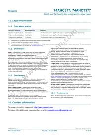 74AHCT377PW Datasheet Page 15