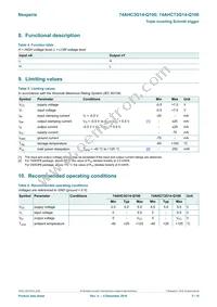74AHCT3G14DP-Q100H Datasheet Page 3