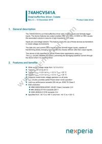 74AHCV541APWJ Datasheet Cover