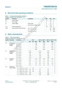 74AHCV541APWJ Datasheet Page 5