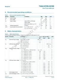 74ALVC00BQ-Q100X Datasheet Page 4