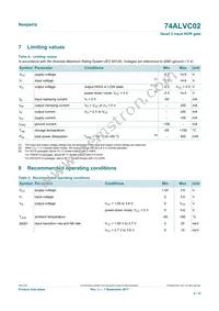 74ALVC02D Datasheet Page 4