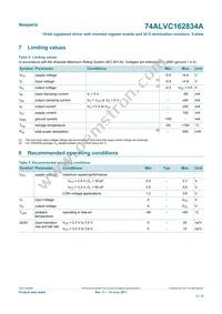 74ALVC162834ADGG Datasheet Page 5