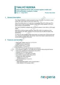 74ALVC162836ADGG Datasheet Cover