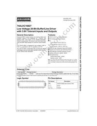 74ALVC16827MTD Datasheet Cover