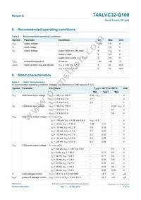 74ALVC32BQ-Q100X Datasheet Page 5