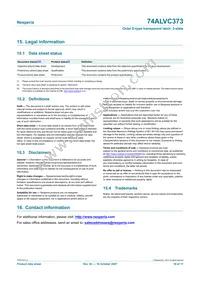 74ALVC373PW Datasheet Page 16