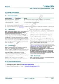 74ALVC374PW Datasheet Page 16