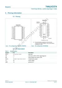 74ALVC574D Datasheet Page 4