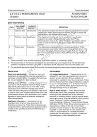 74ALVCH16244DGG Datasheet Page 16