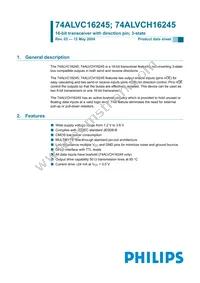 74ALVCH16245DGG:51 Datasheet Cover