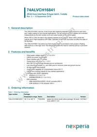 74ALVCH16841DGGS Datasheet Cover