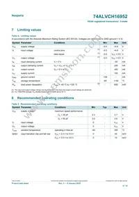 74ALVCH16952DGGS Datasheet Page 6