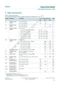 74ALVCH16952DGGS Datasheet Page 7