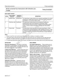 74ALVCH32501EC Datasheet Page 14