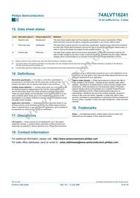 74ALVT16241DGG Datasheet Page 15