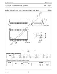 74ALVT16244DGG Datasheet Page 9