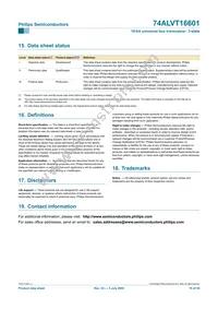 74ALVT16601DL Datasheet Page 20