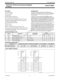 74ALVT16652DL Datasheet Page 2