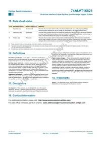 74ALVT16821DGG Datasheet Page 18