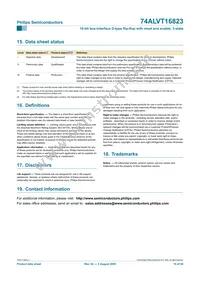 74ALVT16823DGG Datasheet Page 20