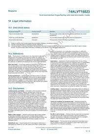 74ALVT16823DL Datasheet Page 16