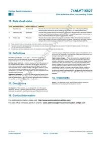 74ALVT16827DGG Datasheet Page 16