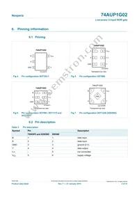 74AUP1G02GS Datasheet Page 3