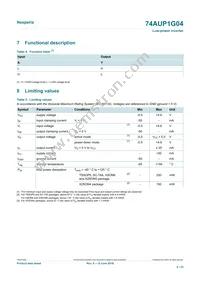 74AUP1G04GS Datasheet Page 4