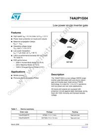 74AUP1G04GTR Datasheet Cover