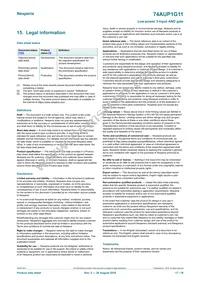 74AUP1G11GF Datasheet Page 17