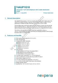 74AUP1G18GS Datasheet Cover